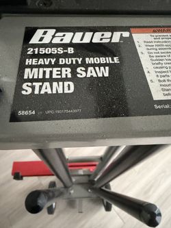 BAUER 400 lb. Mobile Folding Miter Saw Stand