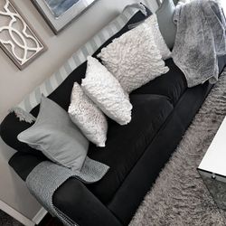 Sofa Small Gray & Accent Chair