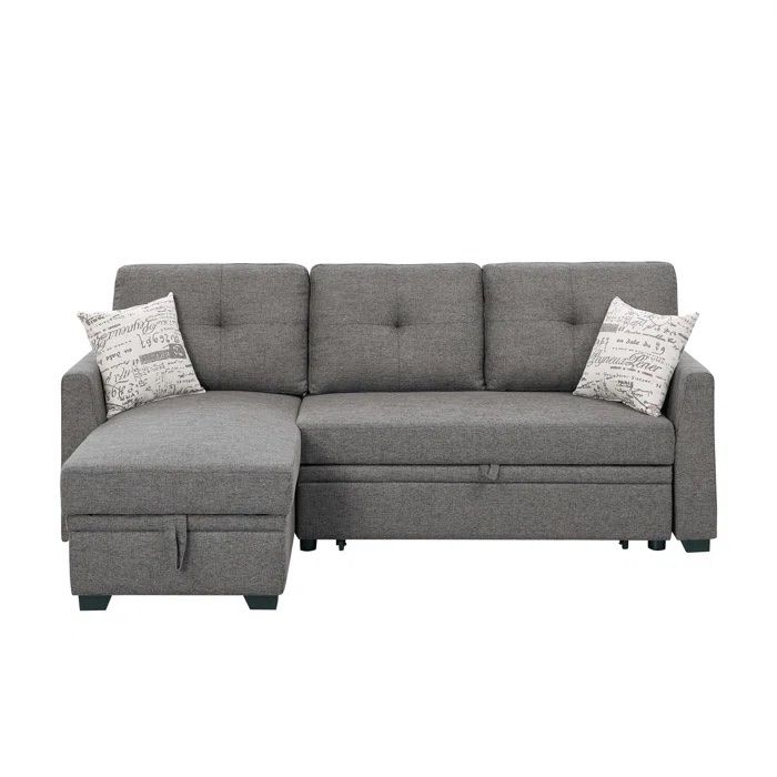 Gray Sectional With Pull Out Bed