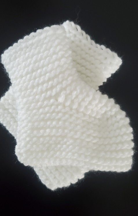 Baby Socks Hand Knitting Girls Or Boys White Socks Foot Warmers Size 0 -6month
