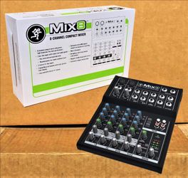 Mackie Mix8 Compact 8 Channel Mixer 2 XLR Mic Inputs 1/4" RCA Outputs 🚨 Payment Options Available 🚨 No Credit Needed 🚨