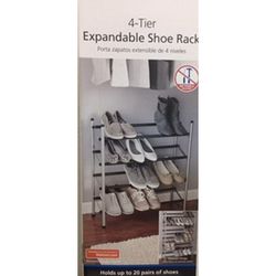 Mainstays 4 Tier Expandable Shoe Rack