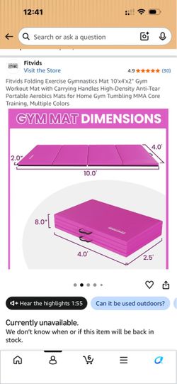 Gymnastics mat