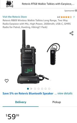 walkie talkie  RB89 Wireless Walkie Talkie Long Range

