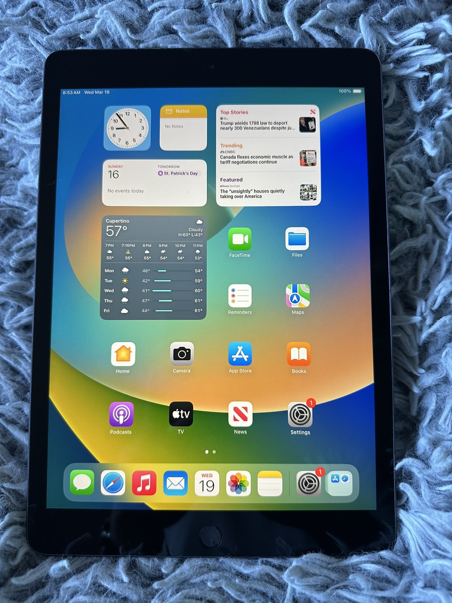 iPad 7th Gen Excellent Condition On Latest iOS 18.3.2