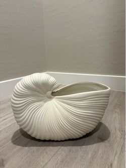 Nautilus Shell Sculpture - Replica Beach Themed Ocean Decor