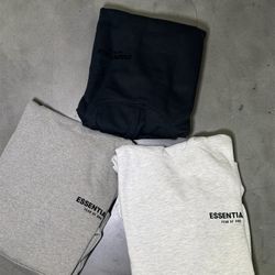 Essentials Fear of God Hoodie (Light And BlackOatmeal/ Black)