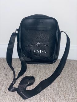 Prada Milano Black Leather Crossbody Bag