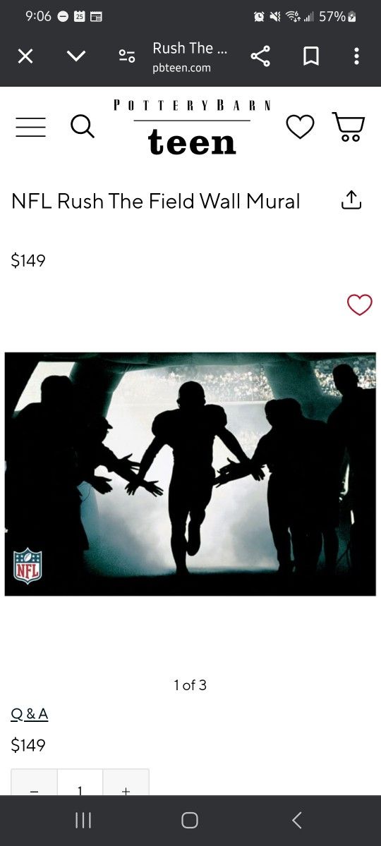 Pottery Barn Football Mural