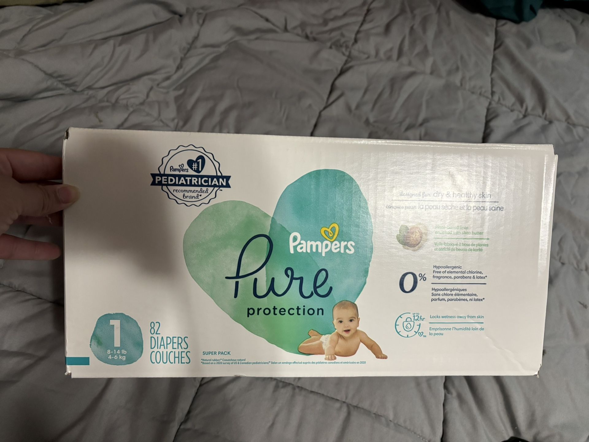 Brand New Pampers Pure Protection Diapers Size 1 82 Count