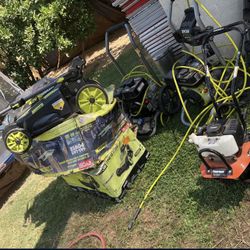 Ryobi Pressure Washer And Lawn Mowers 