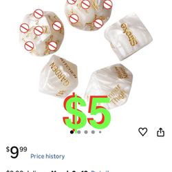 5 White Dice, Indoor Fitness Equipment, Enhance Personal Combat Effectiveness, Couple Gift - H8