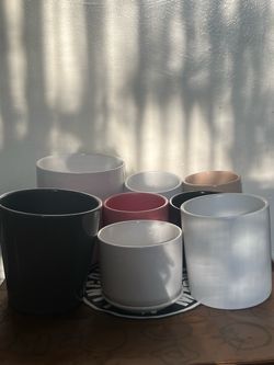 Set of 10 Ceramic Planters Pots