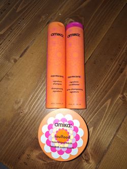NEW Amika Hair Care Bundle - Normcore Shampoo, Conditioner & Soulfood Mask