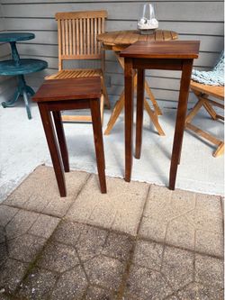 Wood plant stands both for $20