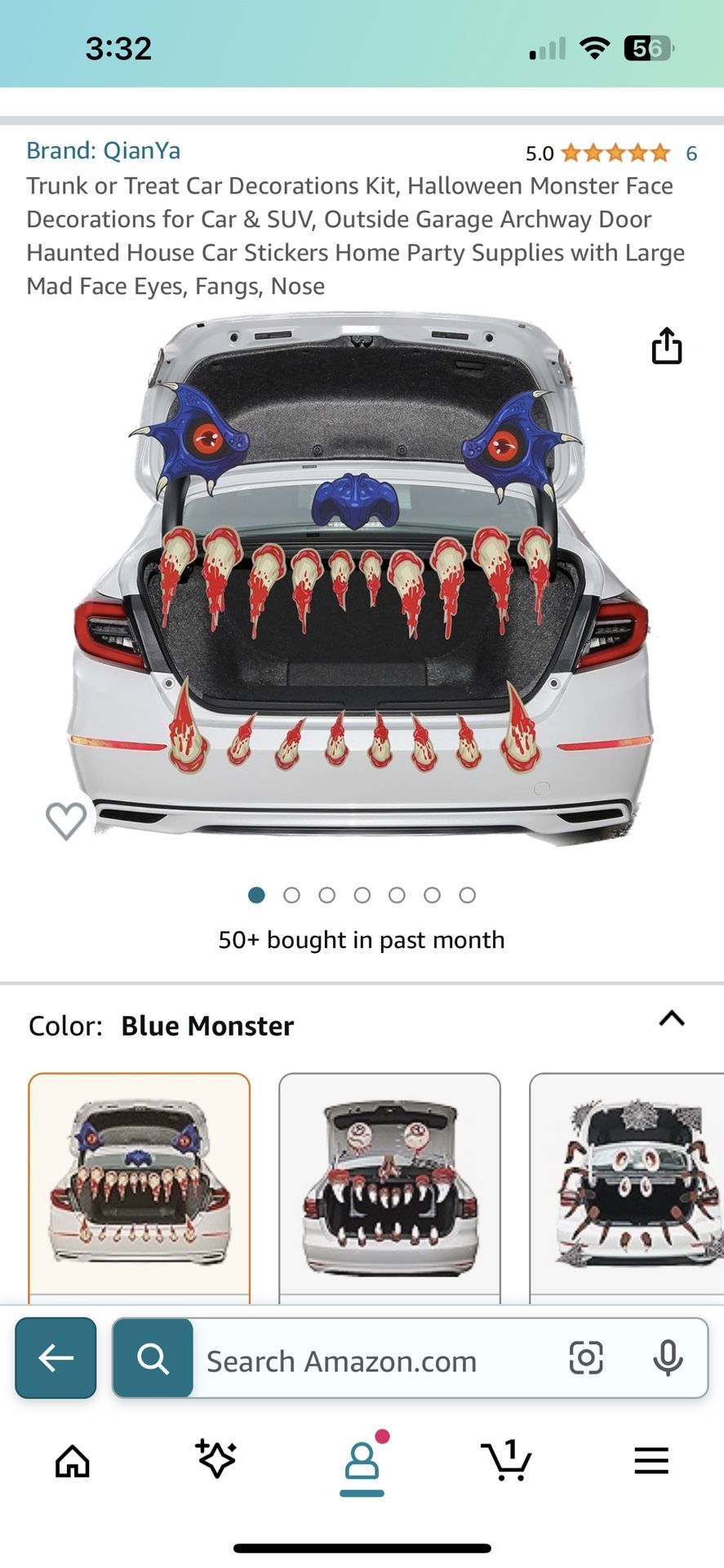 Trunk or Treat Car Decorations Kit, Halloween Monster Face Decorations