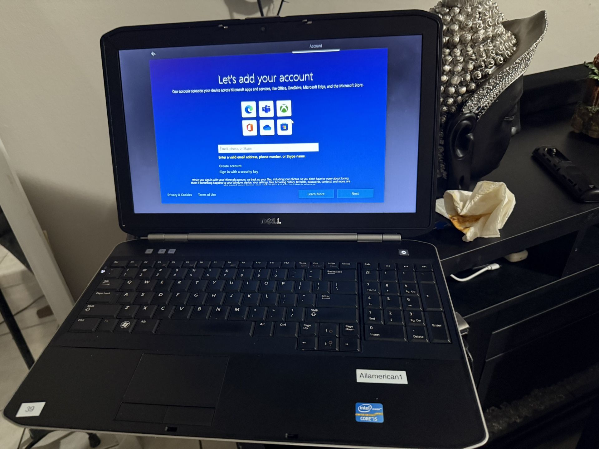 Laptop Dell 250 Gb SSD 16 Gb ram 