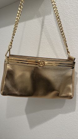 Michael Kors Kiera Clutch Bag - Pale Gold