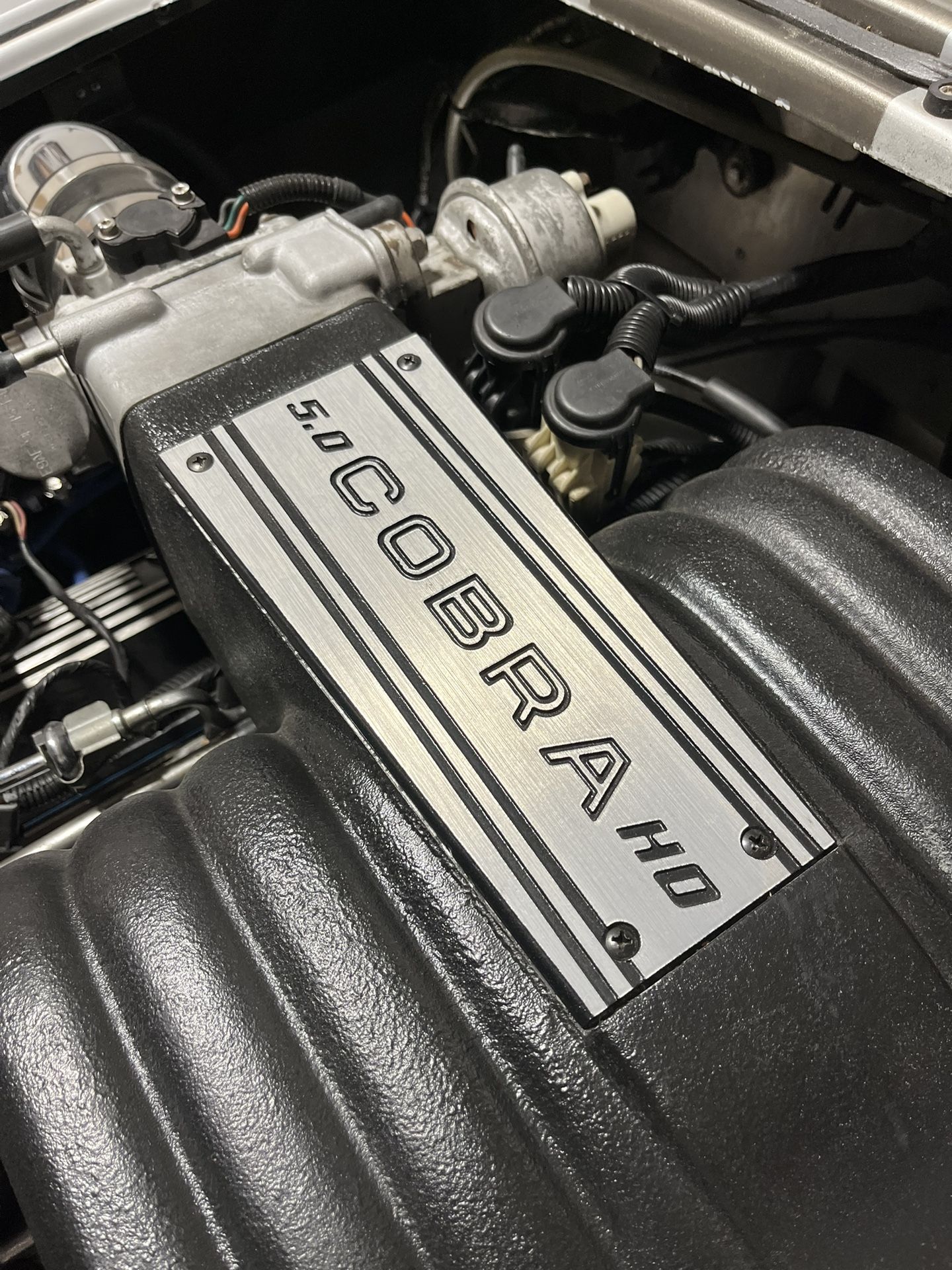 Ford Mustang 5.0 Manifold Metal COBRA Plague