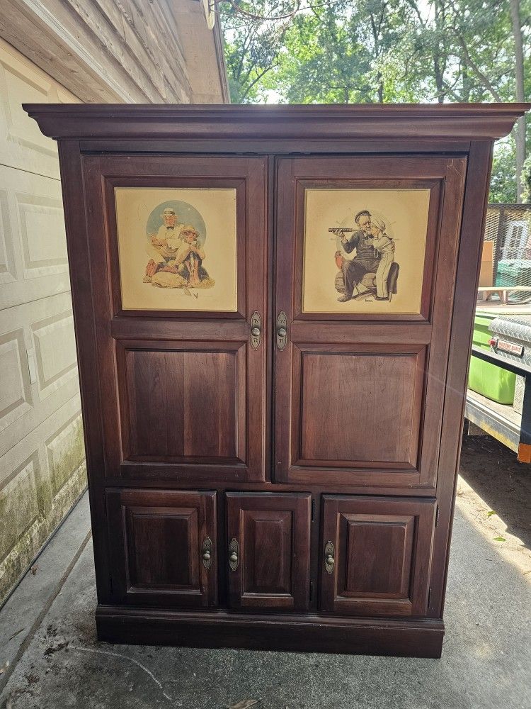 Norman Rockwell Entertainment Center