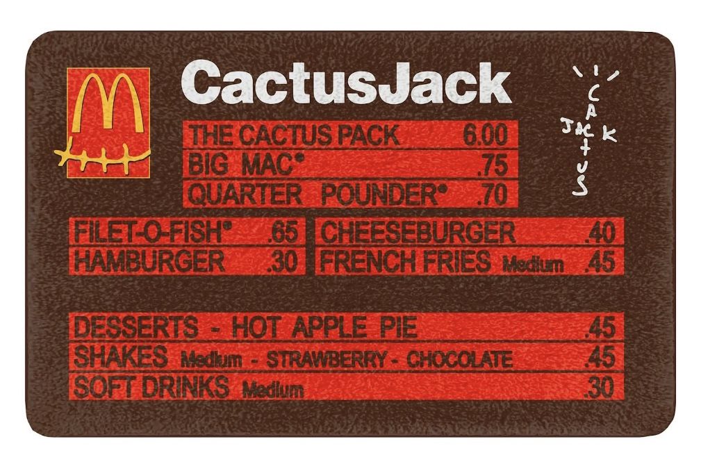 Travis Scott x McDonalds CJ Menu Rug