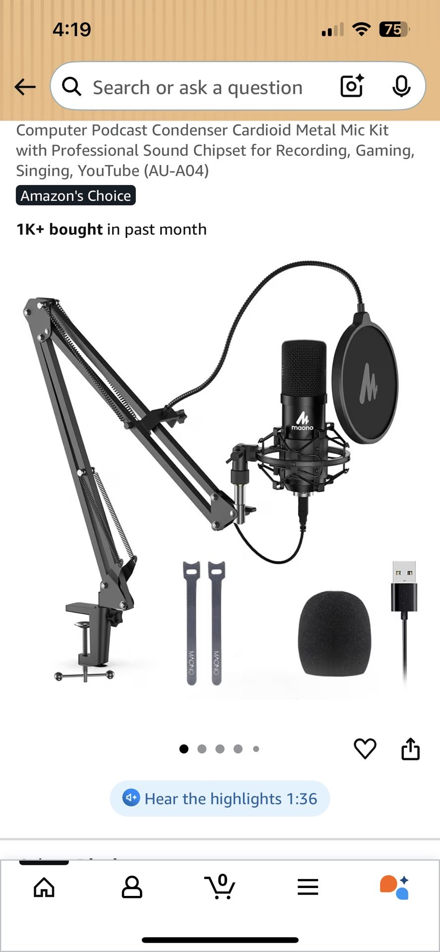 Maono Podcasting Microphone Kit