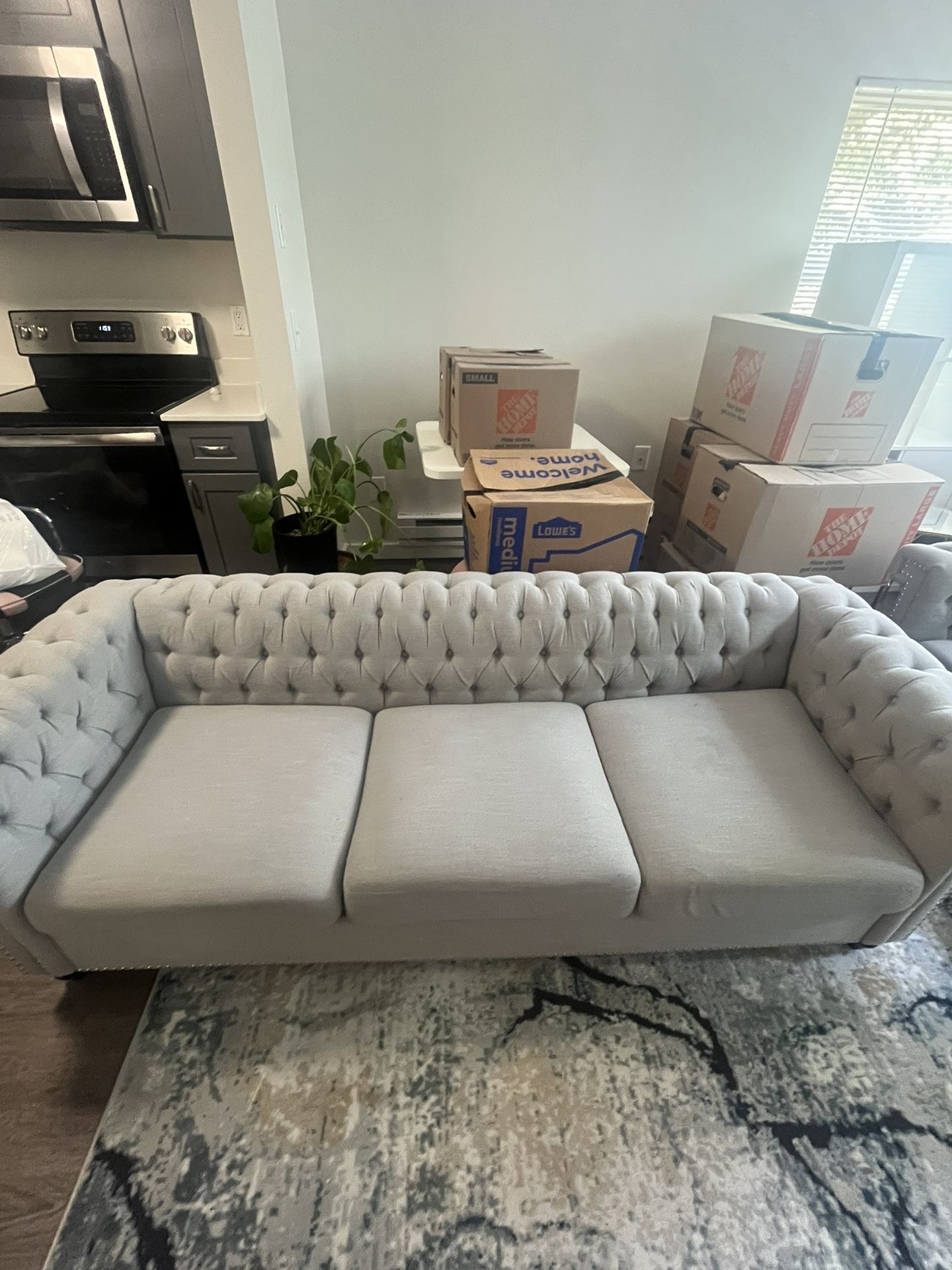 Large Grey Couches