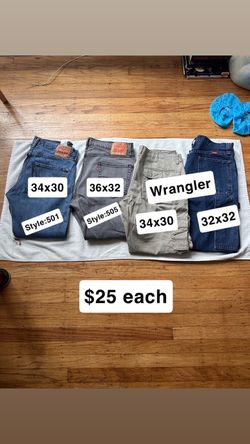 Levi's & Wrangler size 32-36