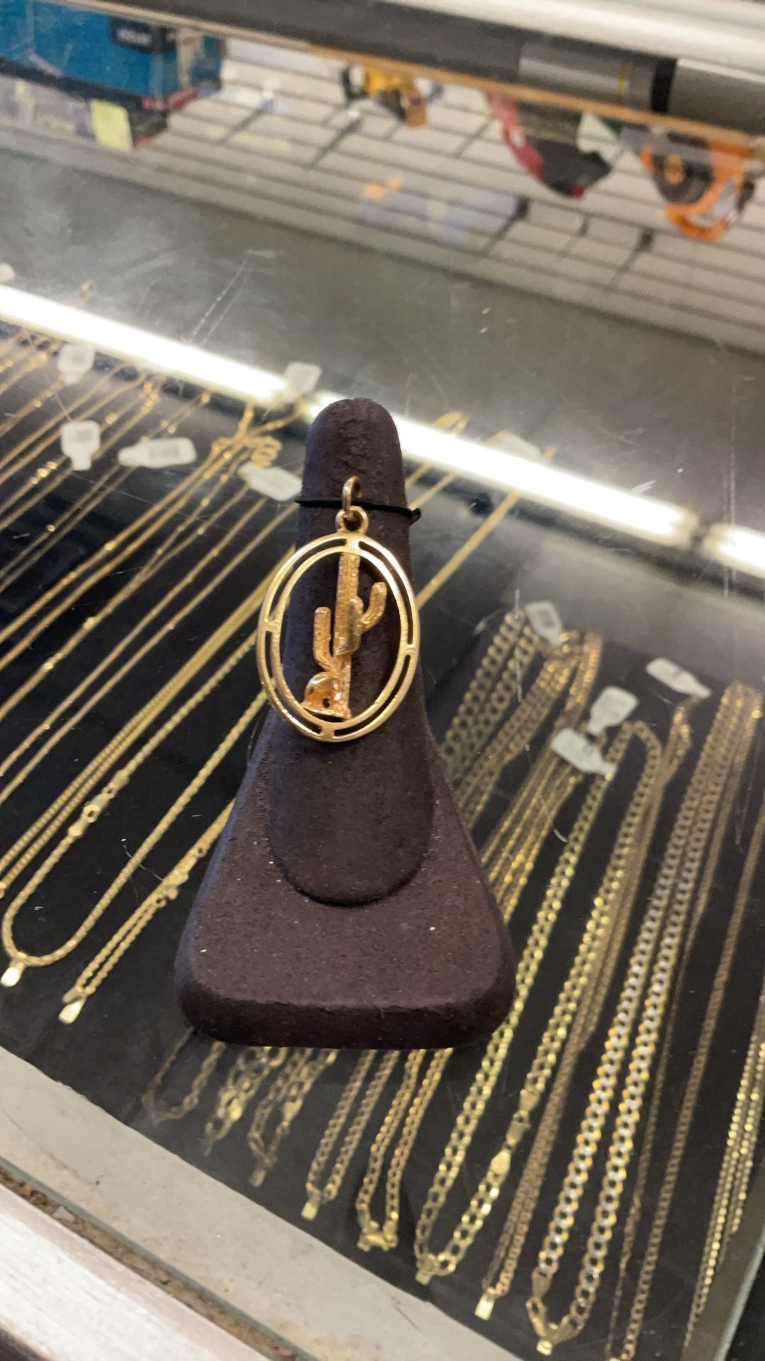 14KT Gold Saguaro Pendant 26882-1