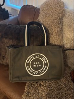 MARC JACOBS Canvas Signet Tote Bag (Green)