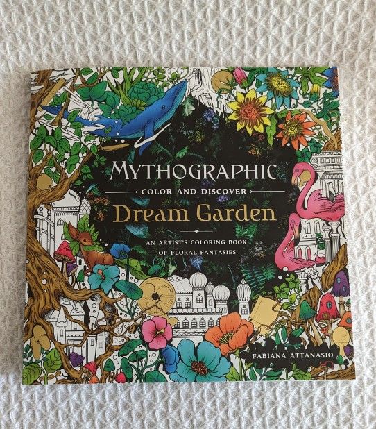 Book Mythographic Dream Garden Floral Fantasies Includes 23 Colored Pencils 