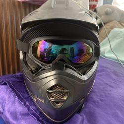 Motorcycle Helmet And Glasses Together Or Separate