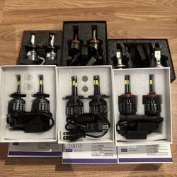 CisxviLC 360°6 Sides 9008/H13 LED Headlight Bulbs Conversion Kit 200W 20000LM LED Chips for Car Truck Motorcycle High&Low Beam Light Bulbs Replacement