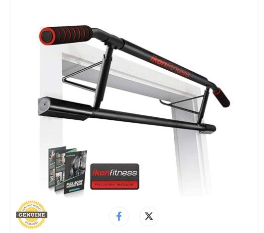 Pull Up Bar for Doorway - Pullupbar with 2024 Enhanced Smart Hook Angled Grip Home Gym Exercise Equipment US Patent (Fits Almost All Doors)