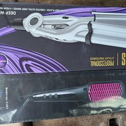 New Deep Wave And Hair Straightner Brush 