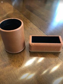 Coach leather desk accessories