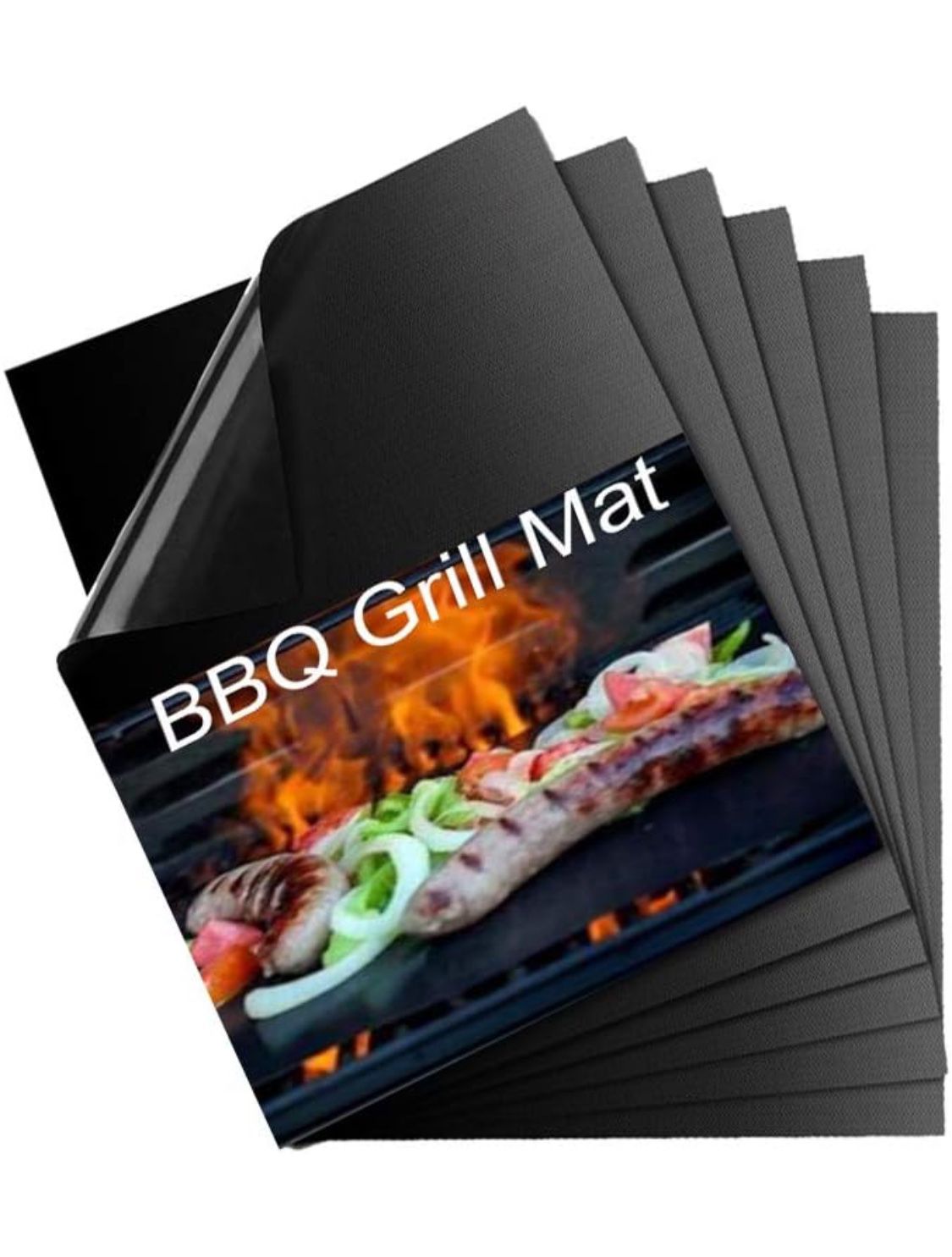 Grill Mat, Set of 6 BBQ Grill Mat Nonstick Reusable Barbecue Baking Mat Teflon Cooking Mats for Electric Grill Gas Charcoal BBQ, Easy to Clean Barbecu