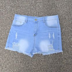 NWOT Light Blue Jean Shorts Size XL