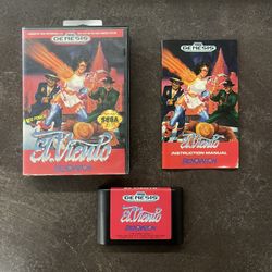 El Viento – Sega Genesis – Complete in Box w/ Case & Manual – Tested
