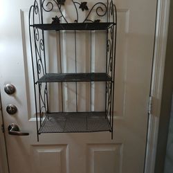 Black Metal Counter Top Hanging 3 Tier Folding Bakers Rack 