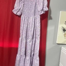 Long Lavender Dress