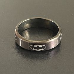 6mm Black Batman Ring Size 6-13