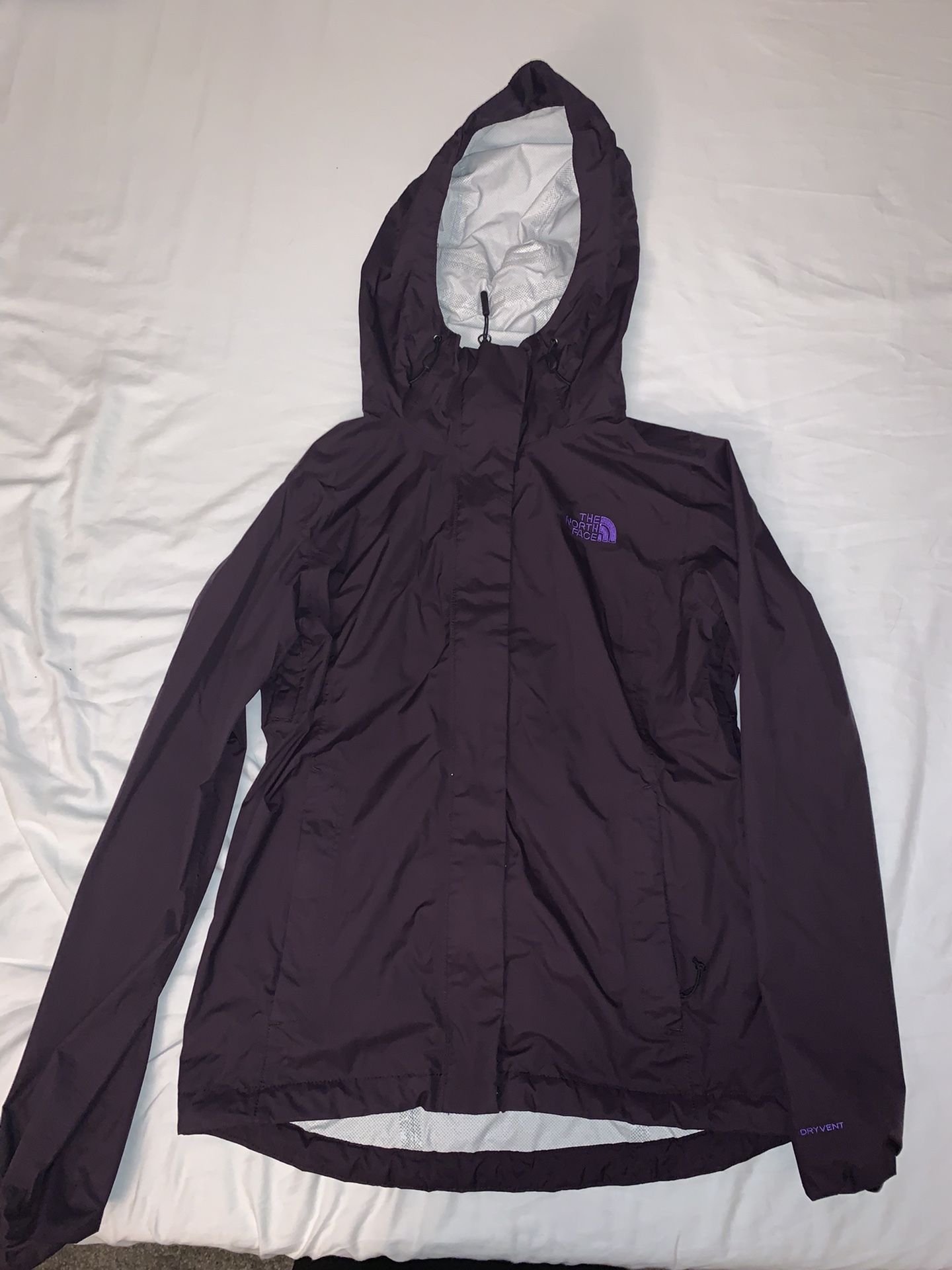 The North Face Violet Purple Womens Rain Coat Jacket Hoodie