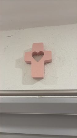 Pink cross decoration