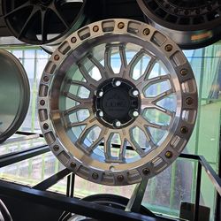 17 Lock Offroad Rims 6 Lug 6x139 6x5.5 On New Tires 265 70 17 