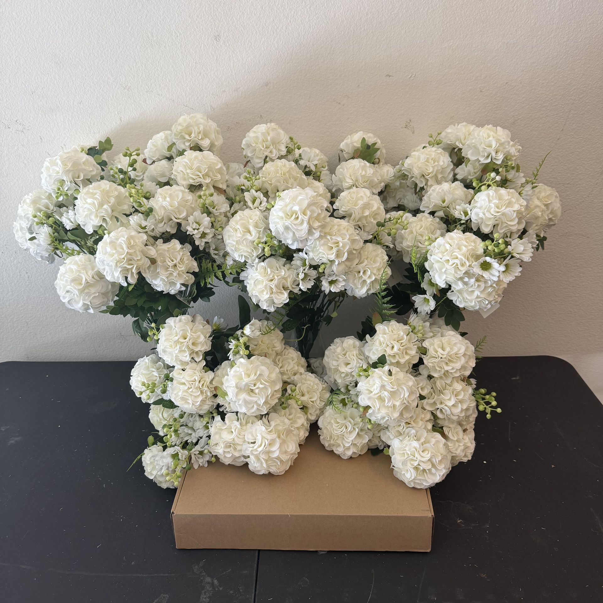 Artificial White Dahlia Tuber Flowers