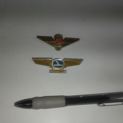 2 Winged Airline Pins. 