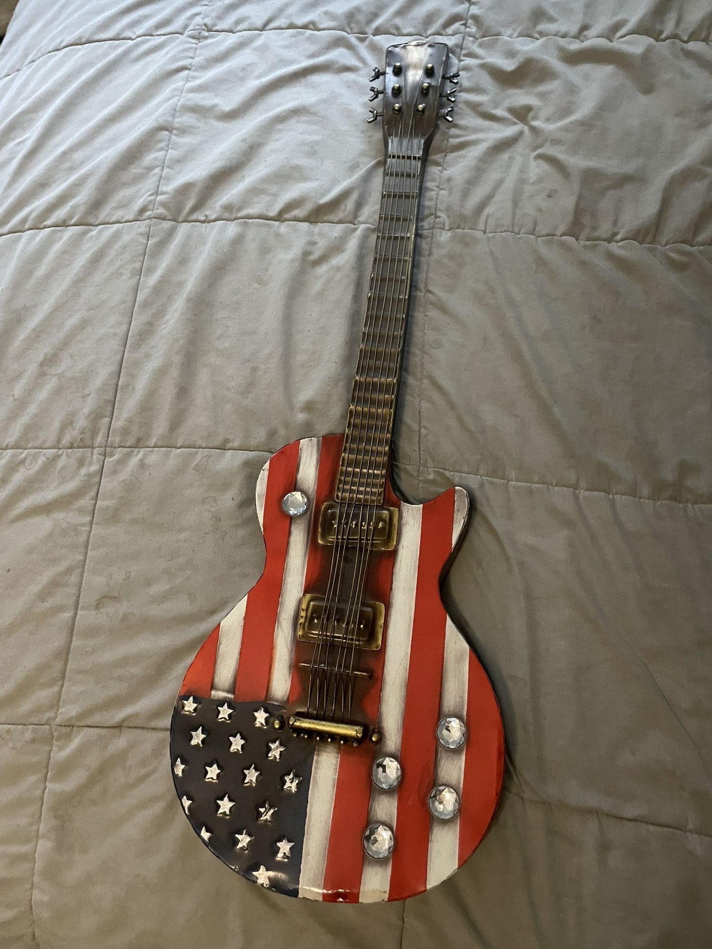 American Flag Guitar Wall Piece