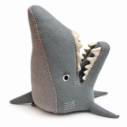 Handcrafted Felt Shark Stuffed Animal