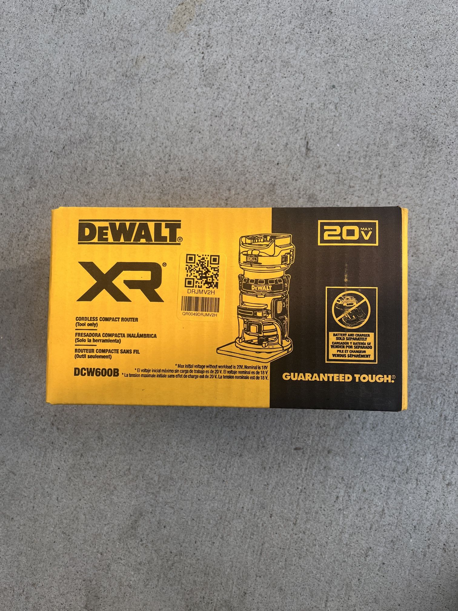 DEWALT XR 1/4-in Variable Speed Brushless Fixed Cordless Router